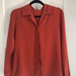 Vintage rust colored blouse
